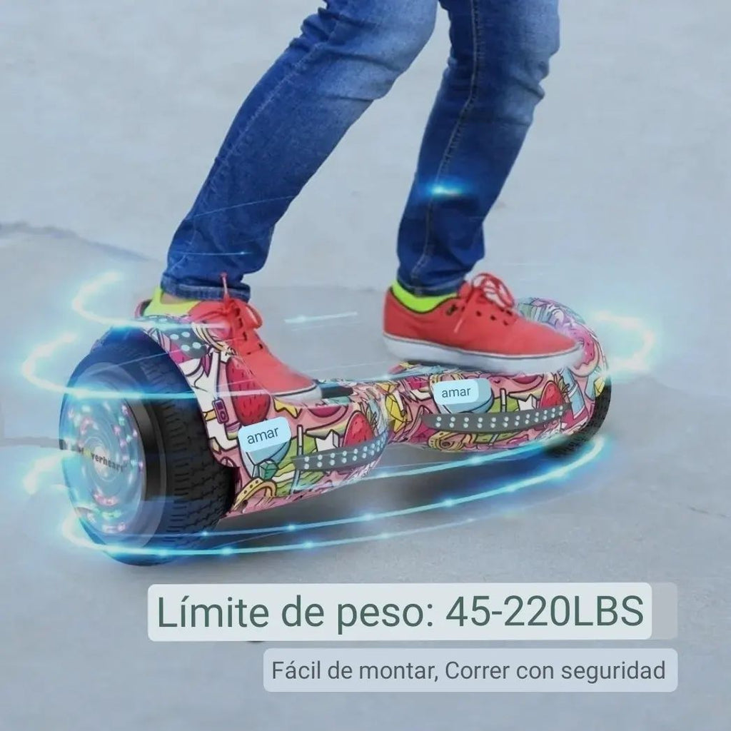 🚀🌈 Patineta Eléctrica RGB – Scooter Smart