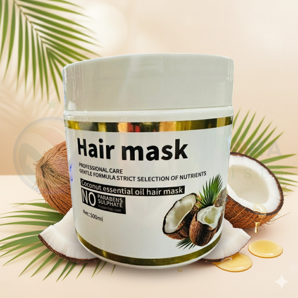 🥥✨ Mascarilla Capilar con Aceite de Coco – Cabello Hidratado, Suave y Radiante