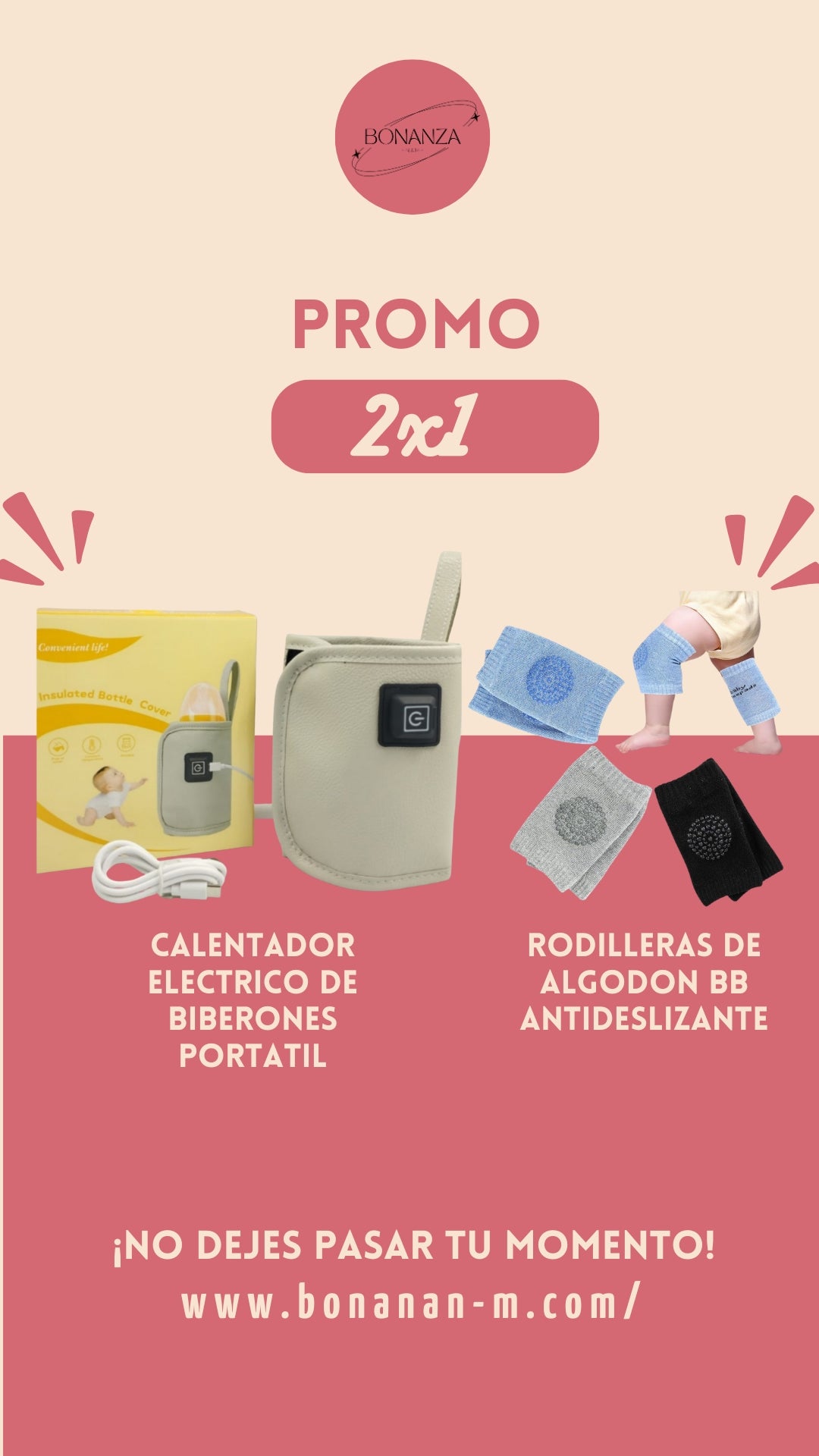 👶🔥Calentador de Biberones Portátil y Un Par de Rodilleras Antideslizantes 👶🦵