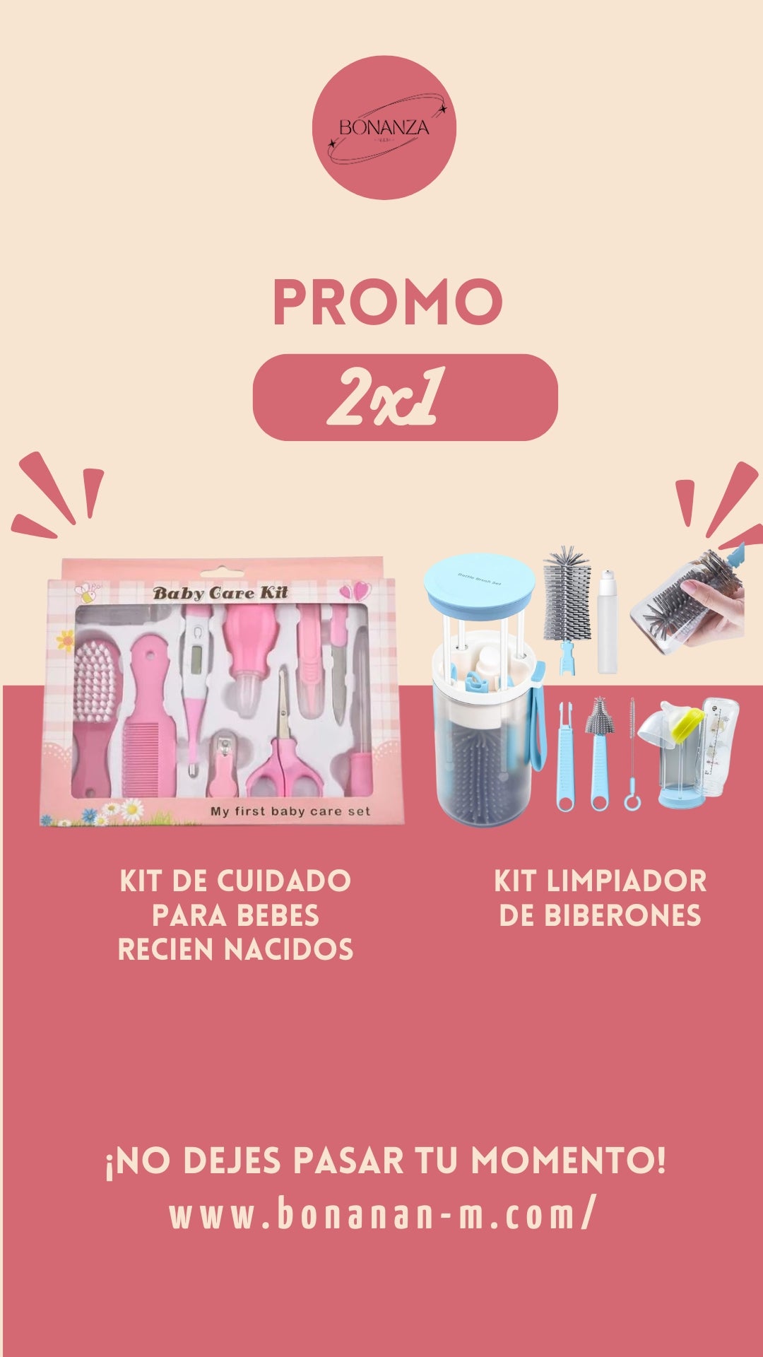 👶🍼 Kit de Cuidado para Bebés Recién Nacidos y Un Kit Limpiador de Biberones 🍼✨