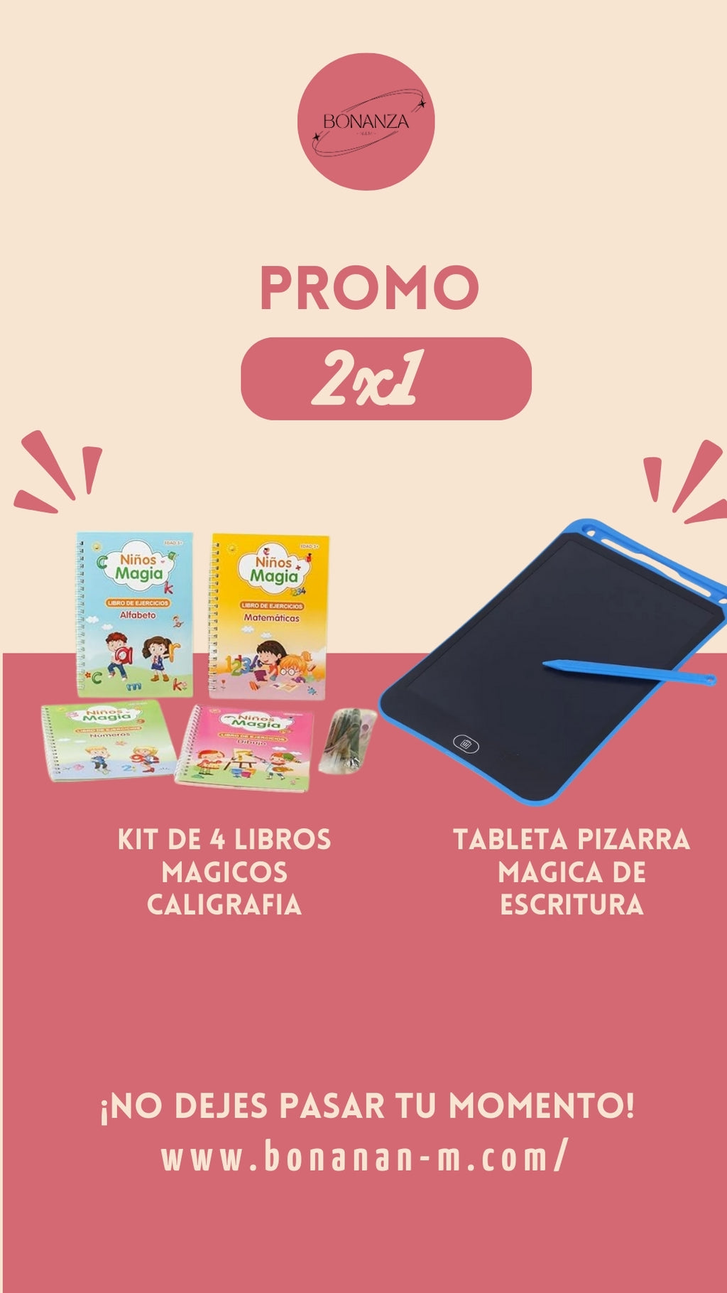 ✏️📱 TABLETA PIZARRA MÁGICA DE ESCRITURA MAS ✍️📘 KIT DE 4 LIBROS MÁGICOS DE CALIGRAFÍA