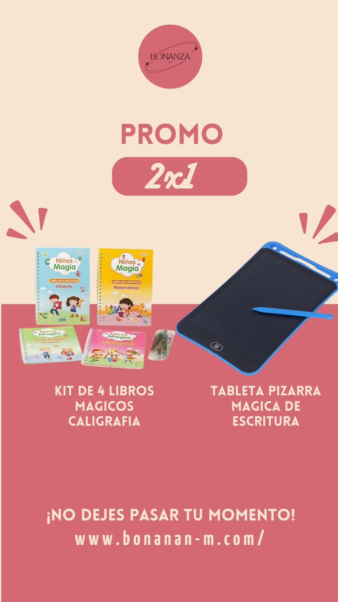 ✏️📱 TABLETA PIZARRA MÁGICA DE ESCRITURA MAS ✍️📘 KIT DE 4 LIBROS MÁGICOS DE CALIGRAFÍA